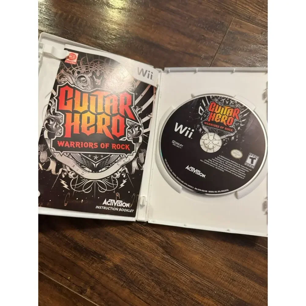 Nintendo Wii Guitar Hero Warriors Of Rock Game (2010) With Manual